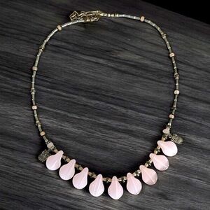 Rose Quartz & Owl Necklace